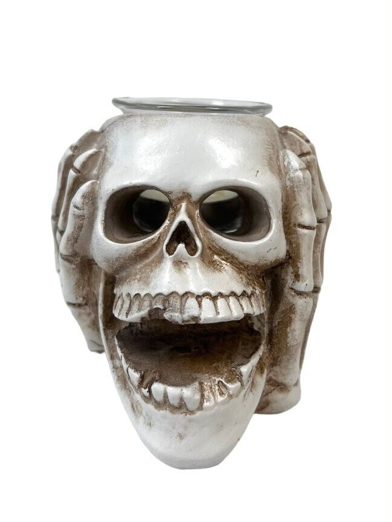 3-Piece Skull Tea Light Holders - See, Hear, Speak No Evil