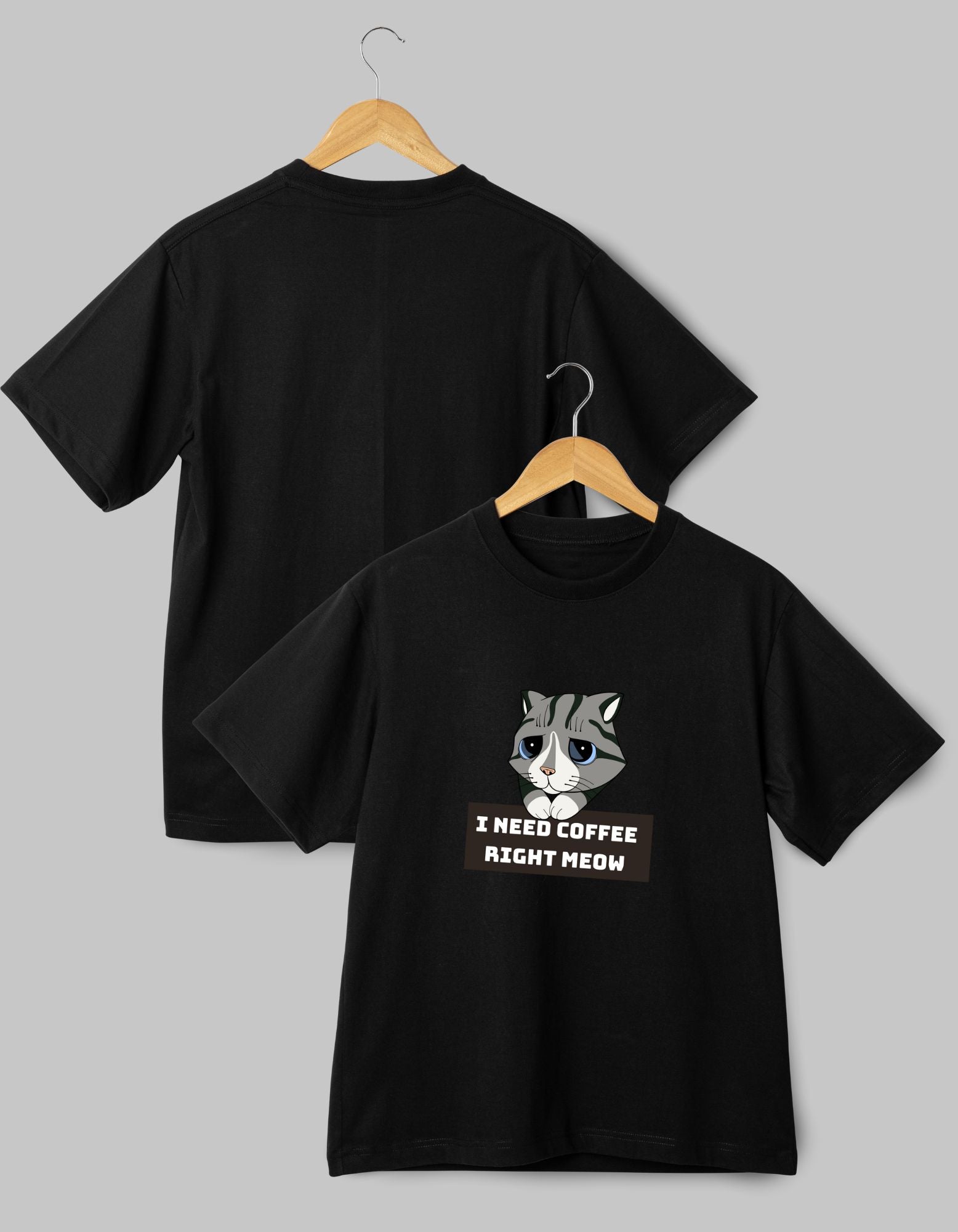 T-Shirt - I Need Coffee Right Meow