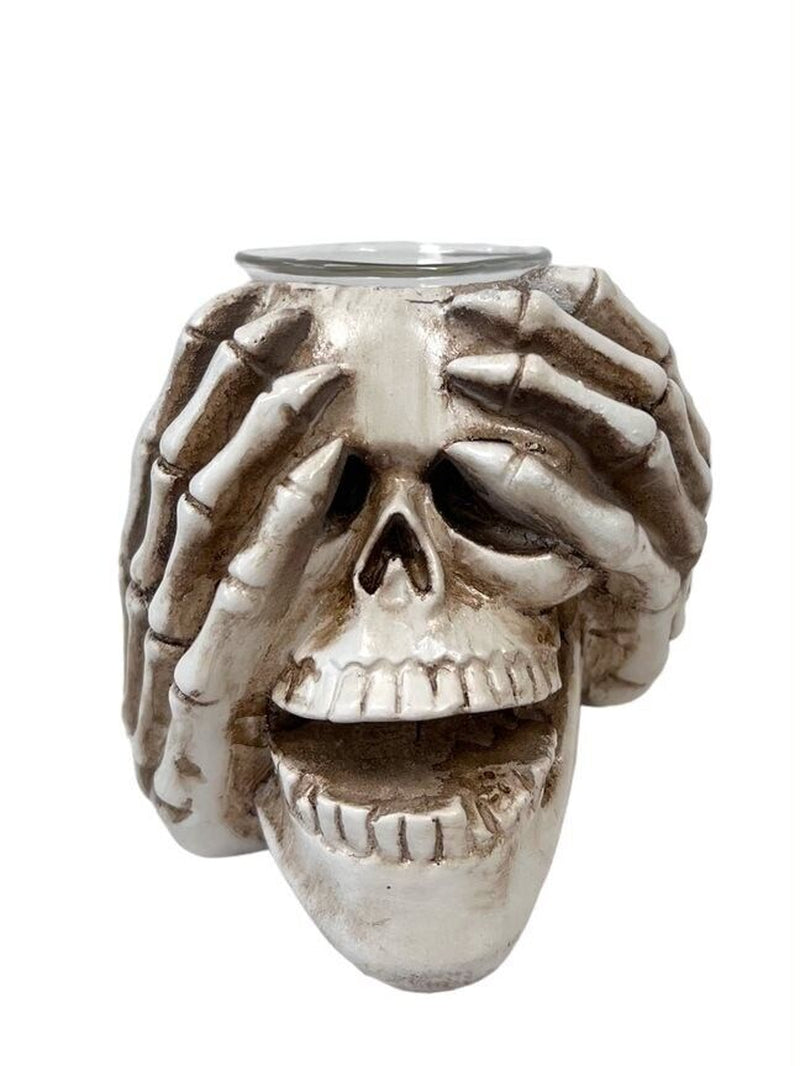 3-Piece Skull Tea Light Holders - See, Hear, Speak No Evil